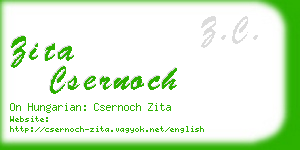 zita csernoch business card